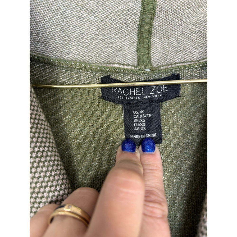 Talbots Cardigan Women Small Green Tan Buffalo Check Plaid Button Front Knit - Picture 2 of 11